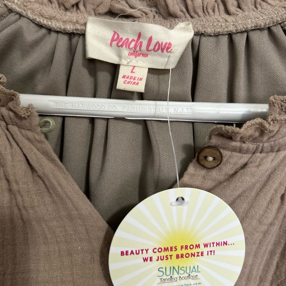 Peach Love brand gauze dress NWT